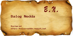 Balog Nedda névjegykártya